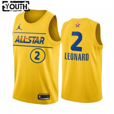 Maillot Basket Enfant Los Angeles Clippers Kawhi Leonard 2 2021 All-Star Jordan Brand Gold Swingman